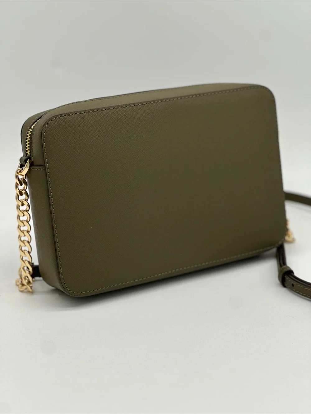 Michael Kors Olive Crossbody with Gold Chain Accent